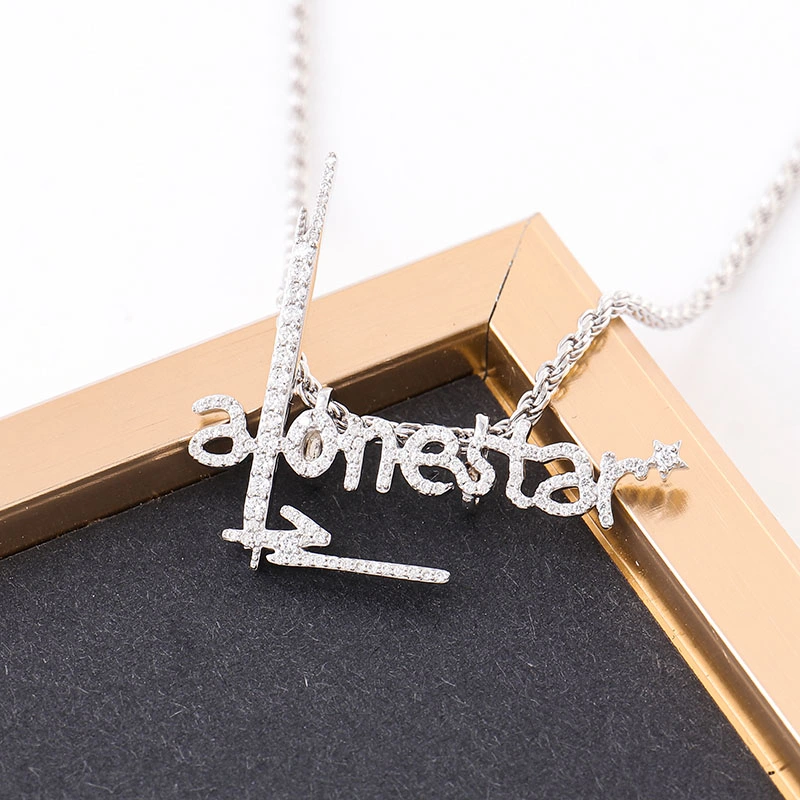 Custom Pass Diamond Tester Hip Hop Vvs Moissanite Pendant Charm Necklace Iced out 925 Silver Letter Name Pendant Men Jewelry