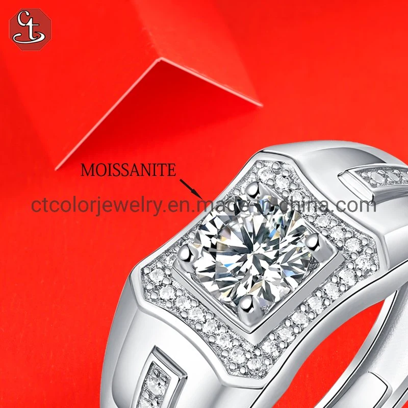 men′s wedding diamond ring fashion jewellery wholesale moissanite ring