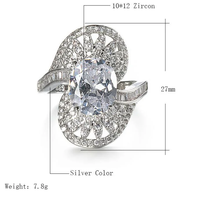 European and American Fashion Imitation Moissanite Engagement Ring