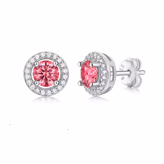도매 실험실 성장 Moissanite 다이아몬드 주얼리 925 스털링 실버 스터드 귀걸이 웨딩 주얼리
