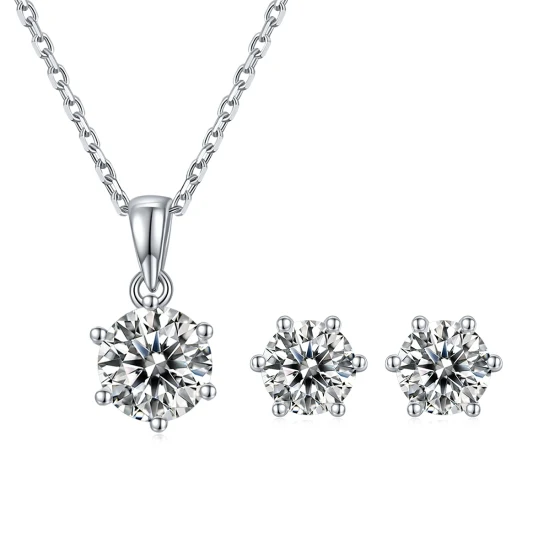 패션 주얼리 싱글 드릴 0.5ct Moissanite 다이아몬드 주얼리 스터드 귀걸이 여성을위한 클래식 925 스털링 은색 18K 골드 맞춤형 스터드 귀걸이