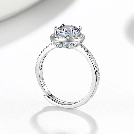 Votum 패션 도매 18K 골드 도금 925 스털링 실버 D 컬러 Moissanite 다이아몬드 반지 여성 액세서리 Gra 인증서와 맞춤 수제 보석